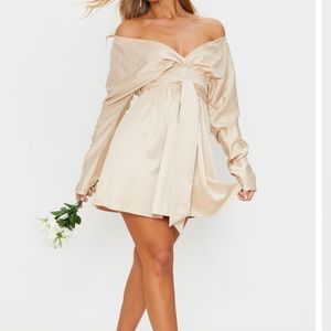 Champagne satin dress